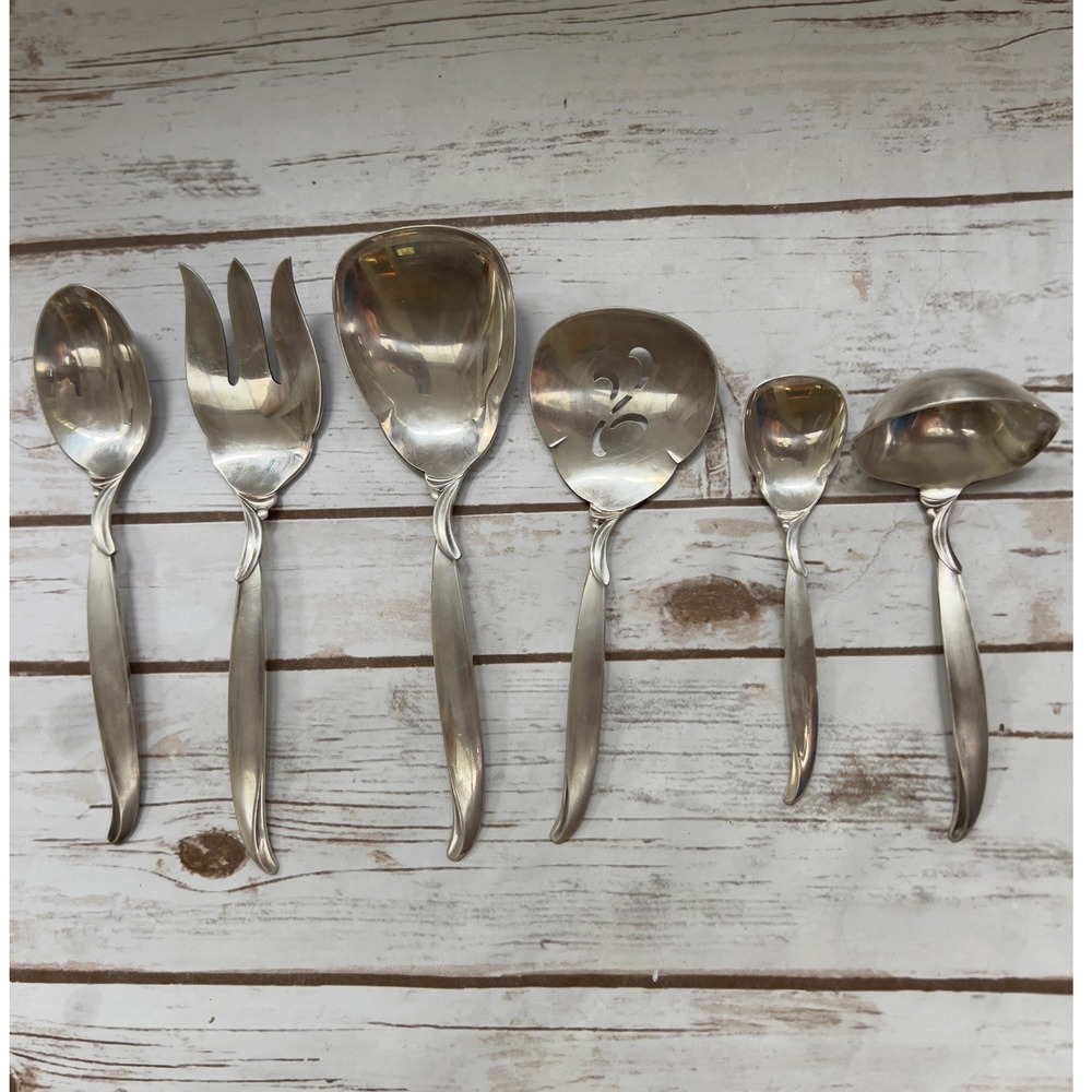 Oneida Community Serving Set Silver Silverplate Affection Pattern 6 Piece OS